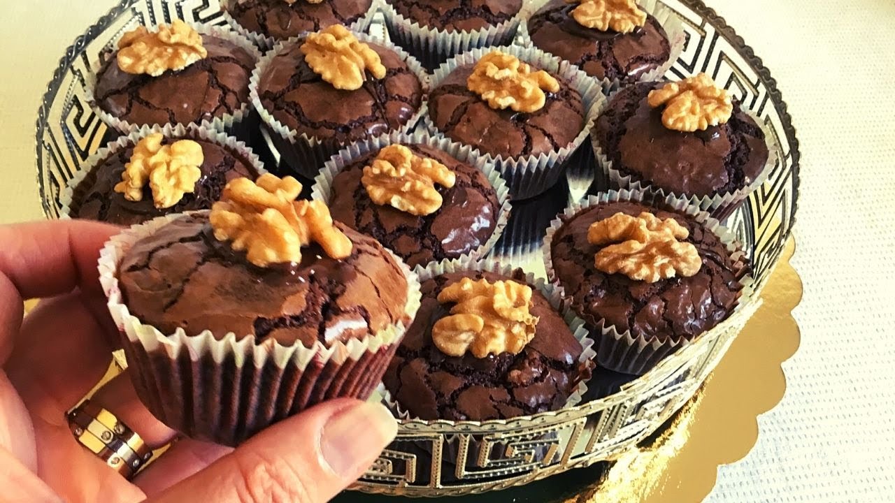 mini  Brownies aux noix ultra moelleux