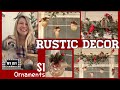 Rustic Christmas Decorations | Christmas Window Decorations | Pine Cone Ornaments | Cardinal Decor