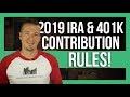 📢 2019 IRA and 401k contribution rules. | The Dough 💲how