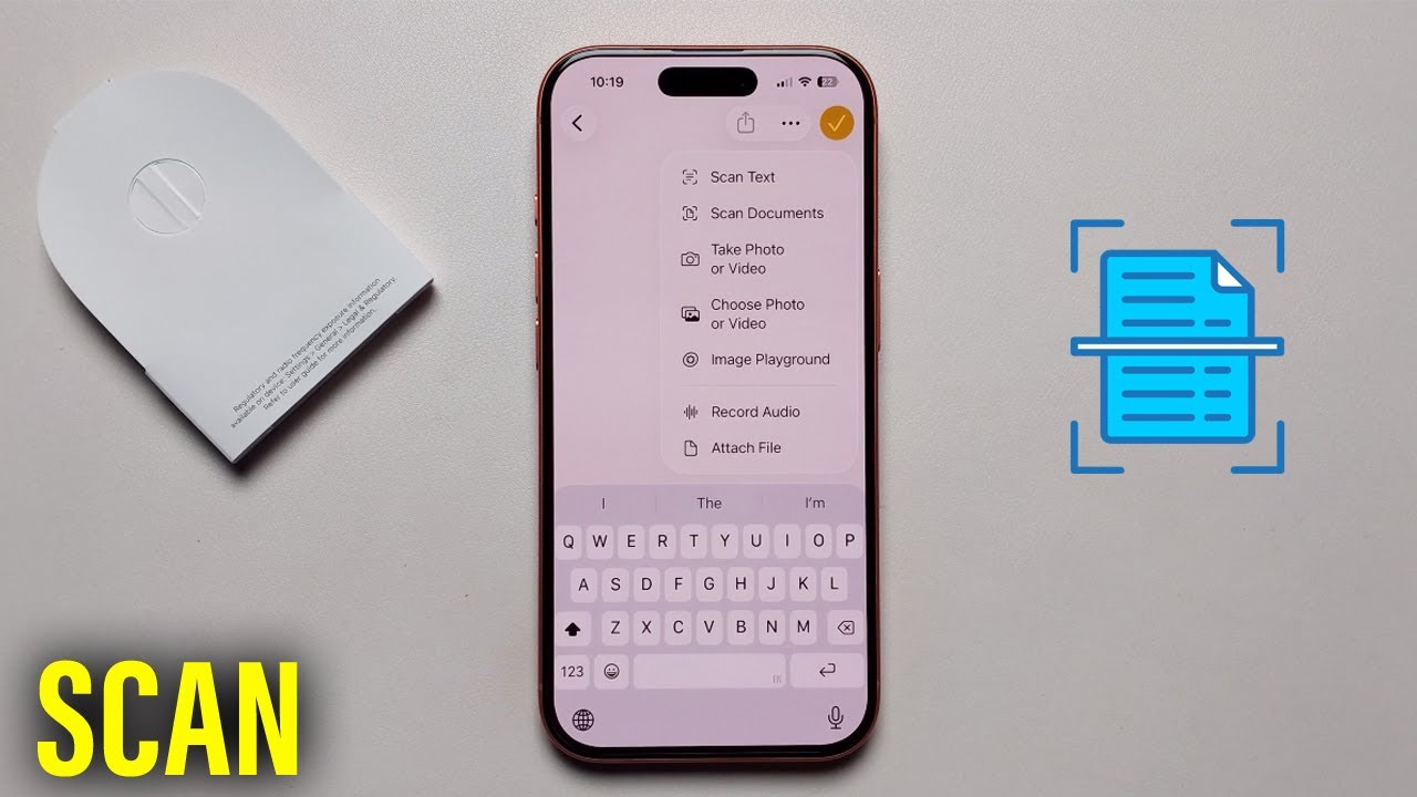 How to Scan Documents into Notes on iPhone - YouTube