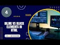 4- inline vs block elements in html || inline elements || block elements || inline and block element