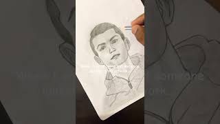 When I am drawing but someone looking at my artwork #artcommunity #drawing #art #sketchbook