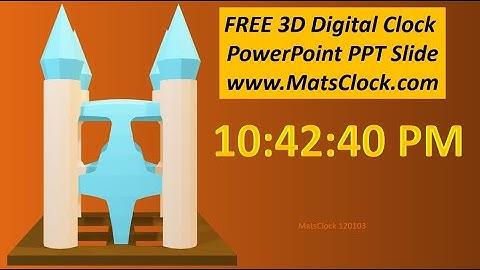 MatsClock 120103 - Free PowerPoint Digital Clock PPT Timer