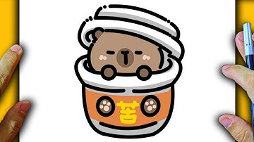 HOW TO DRAW A CUTE CAPYBARA