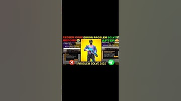 FREE FIRE REDEEM CODE ERROR PROBLEM SOLVE | HOW TO SOLVE FREE FIRE REDEEM CODE INVALID  PROBLEM 2025