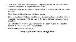 Hp Officejet Pro 8710 Scan Function Guidance