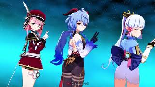 [ MMD Genshin Impact ] Party house - Ayaka Ganyu Charlotte #genshinimpact #mmd #fyp