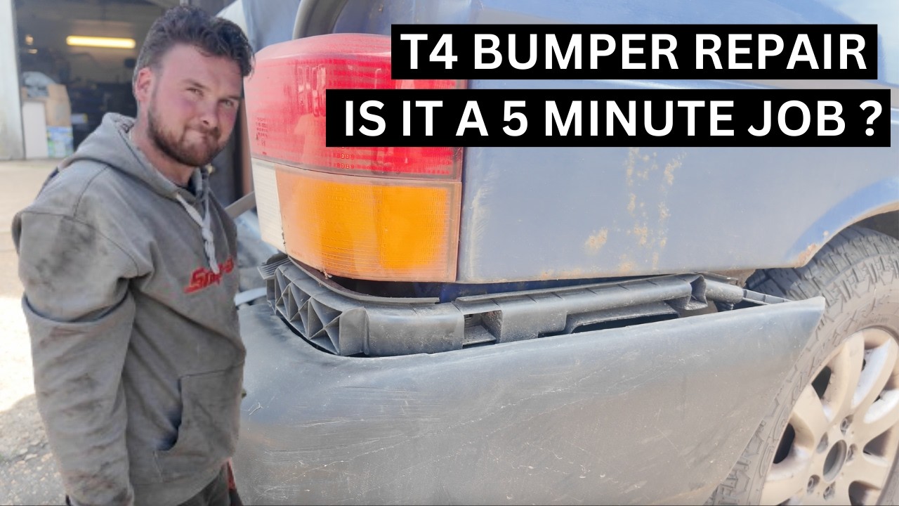 T4 Rear How to fix a VW T4 rear bumper - YouTube