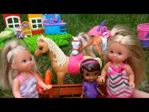 ТАЙНА ЛОШАДИ Видео для девочек с игрушками доктор плюшева и куклами Evi Love
