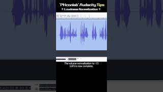 How to Use Loudness Normalization (-15 LUFS) #Audacity #Loudness #Normalization #LUFS #Normalize