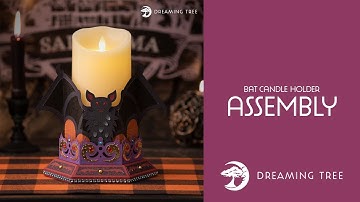 SVG File - Bat Candle Holder - Assembly Tutorial (For Cricut, Silhouette, and ScanNCut)
