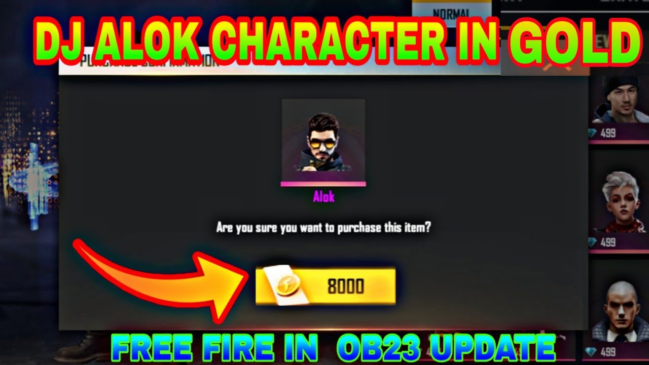 FREE DJ ALOK CHARACTER IN GOLD || FREE FIRE IN NEW OB23 ...