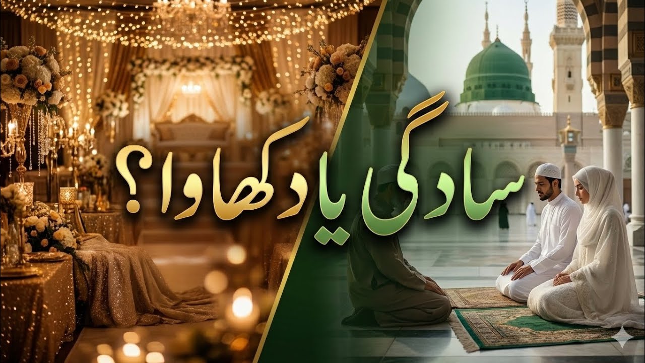 سادگی یا دکھاوا؟ فضول رسومات اور شادی بیاہ پر اسلامی تعلیمات