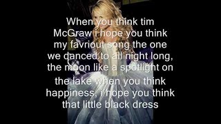 Taylor swift- Tim McGraw,,with lyrics!!!! :) :D