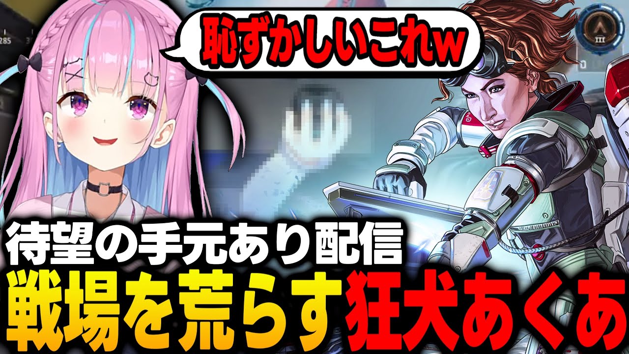 【APEX】視聴者待望のエペ手元配信で戦場を荒らす狂犬あくたん【湊あくあ/ホロライブ/切り抜き】