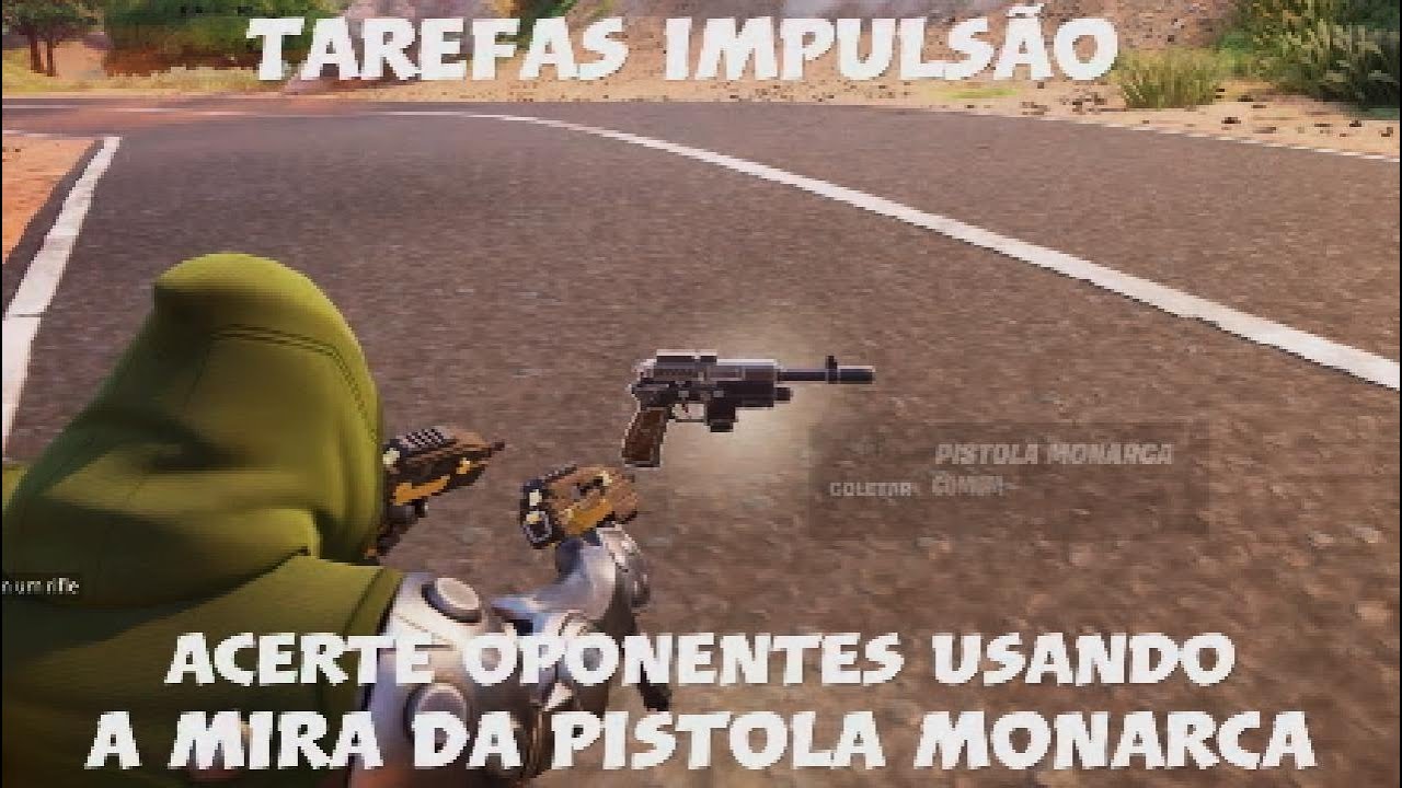 Acerte oponentes com a mira da Pistola Monarca
