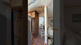 Kitchen Cabinets Transformation: From Stain to Clean White 🤍 #Cabinets #KitchenRemodel #Satisfying