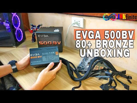 EVGA 500 BV 80 Plus Bronze 500w PSU Unboxing | INKfinite
