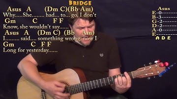 Yesterday (Beatles) Guitar Cover Lesson in F with Chords/Lyrics