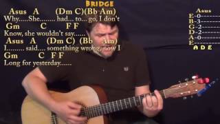 Yesterday (Beatles) Guitar Cover Lesson in F with Chords/Lyrics chords