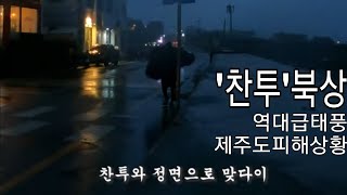 [제주도생존기] 뉴스특보!! 태풍 '찬투' 북상. 제주도 피해 상황 생중계