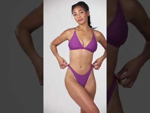 Sporti Solid Thong Bikini Swim Bottom | SwimOutlet.com