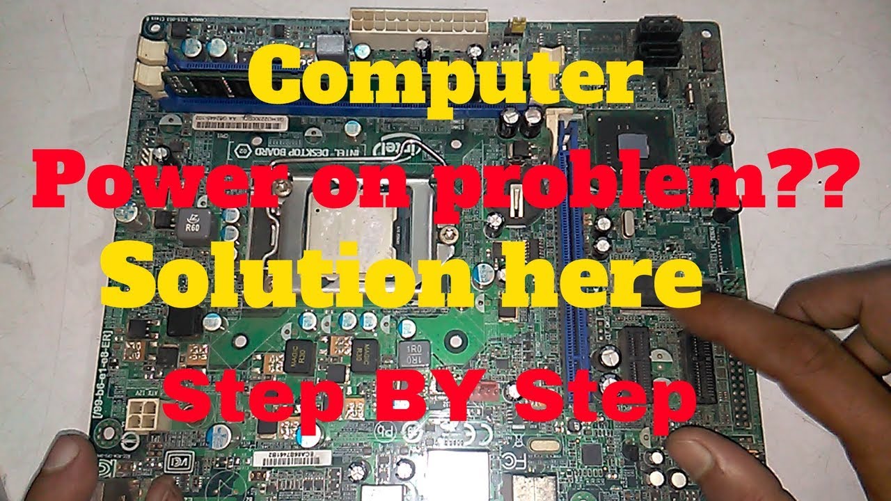 How To Repair No Power Computer Motherboard Power Supply Troublessooting Youtube