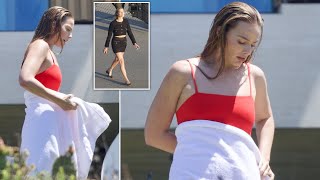 Margot Robbie STUNS in Red Swimsuit After Baby—Postpartum Body BREAKS the Internet!