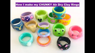 How I make my Chunky Clay Rings