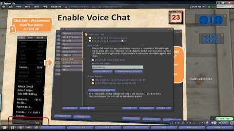 How to enable Voice Chat in SecondLife