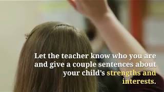 Parent to Teacher Information Letter