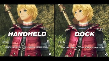 Xenoblade Chronicles Definitive Edition ll Handheld vs Dock Comparison