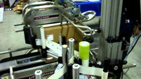 Labelling Technologies Labeller at a Case sealer