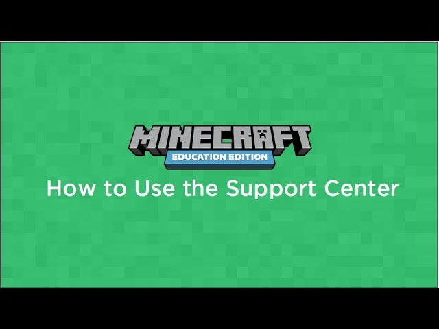 How to Set Up an Account and Profile in the Support Center – Minecraft  Education