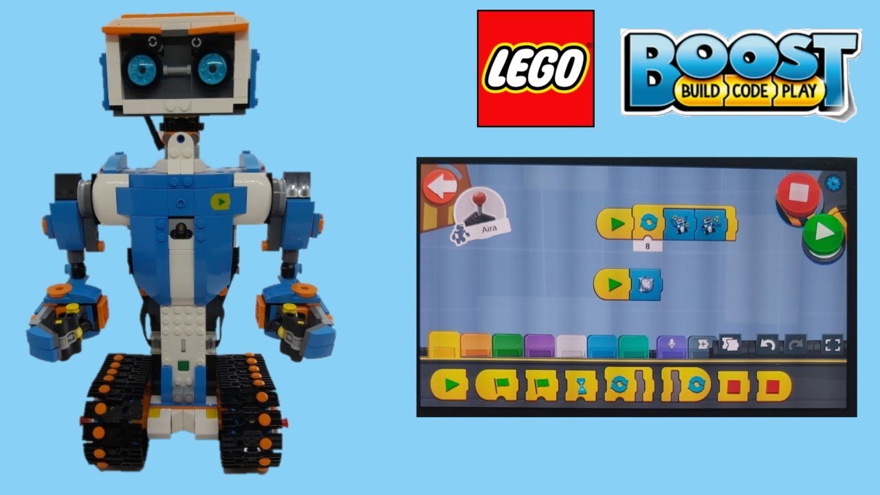 voldtage indebære Husarbejde LEGO BOOST App for LEGO Robot Action Blocks in Blue Color - Lego Boost  Coding Tutorial - YouTube