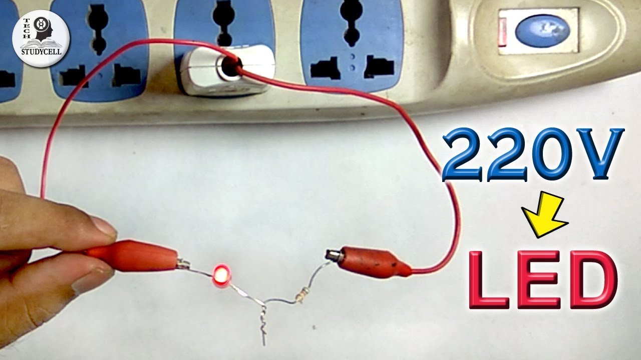 How to Connect LED Light to 220V AC supply 