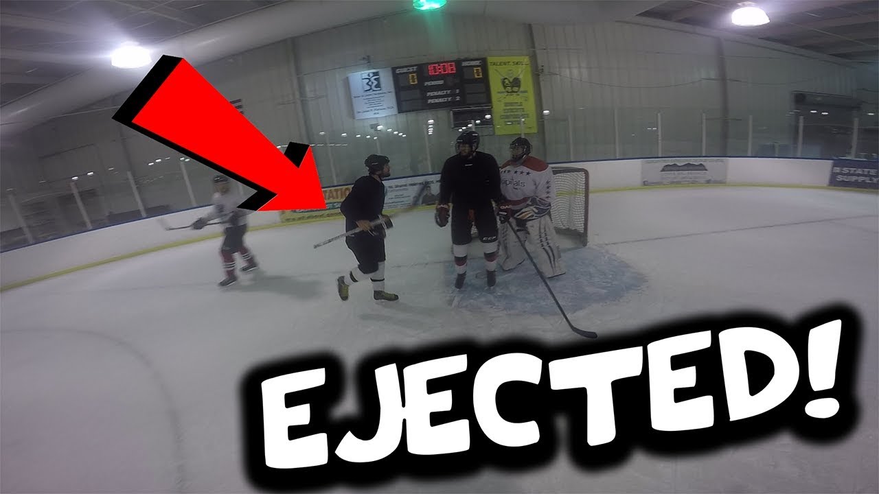 He got MAD! Adult Hockey Ejection! YouTube