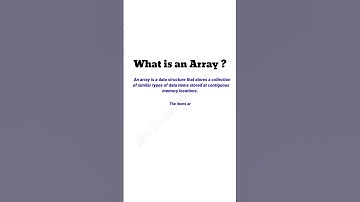 What is an Array?#shortsfeed  #short #shortvideo #shortsfeed #shortsviral