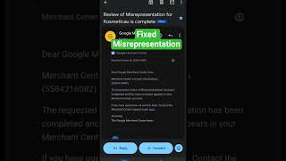 Google Merchant Center Fixed Misrepresentation