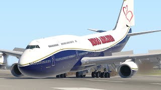 Boeing 747 Emergency Landing Failure Nose Landing Gear | X-Plane 11 (4K)