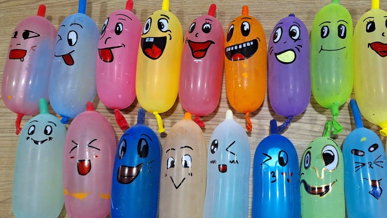 Funny Random Mixed Character Balloons | Balloon Slime Squeeze ...