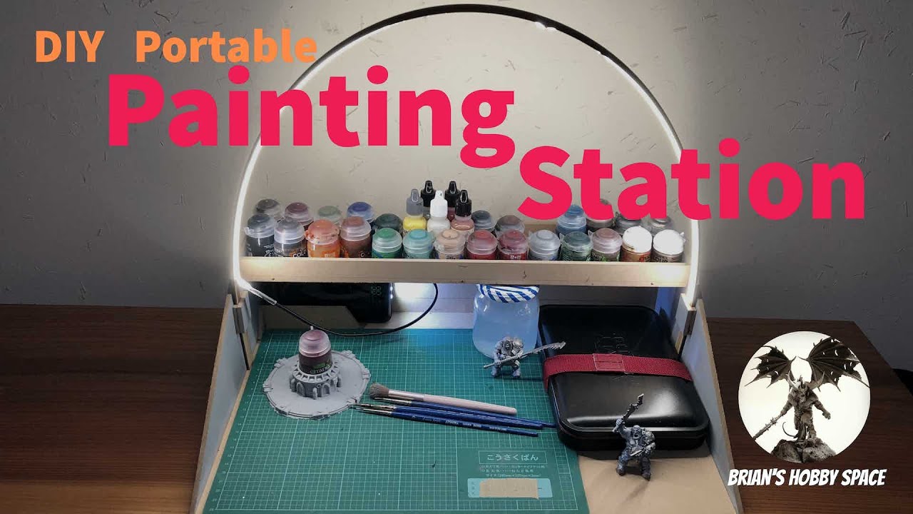 Portable Miniature Paint Station 