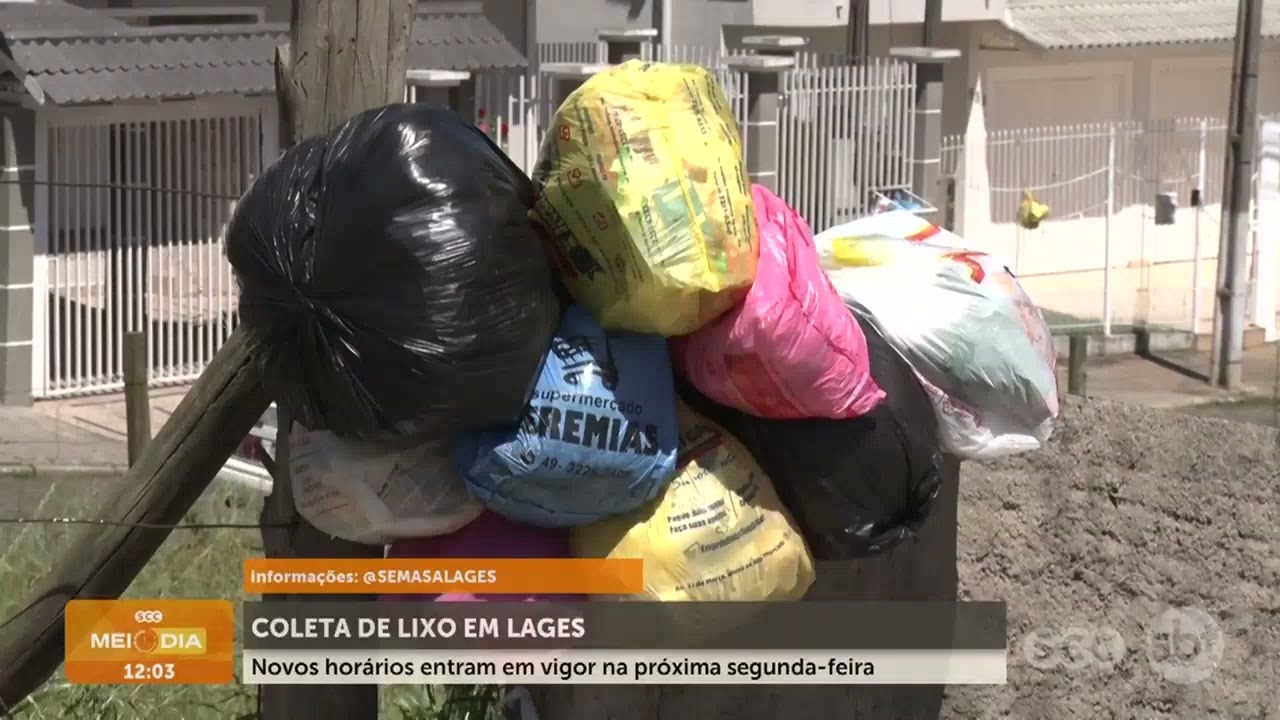 COLETA DE LIXO em Lages terá NOVOS HORÁRIOS | Cotidiano | SCC Meio-Dia