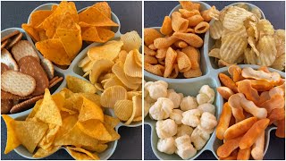 Filling Platter With Snacks Chips