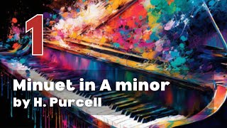 Minuet in A minor by H. Purcell: ABRSM Grade 1 Piano 2025 & 2026 - A13