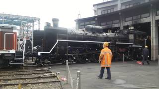 梅小路C57 1号機貴婦人 DE10 1118(梅)に推進入換作業!!