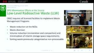 Status Report for OPG’s Darlington, Pickering and Western Waste Management Facilities