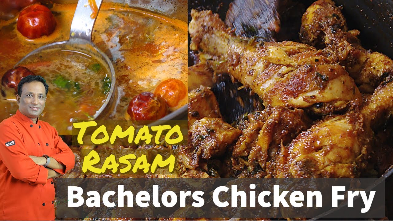 Cooker Tomato Rasam So Easy - Chicken Fry For Bachelors - Chicken Fry With Basic South Indian Rasam | Vahchef - VahRehVah