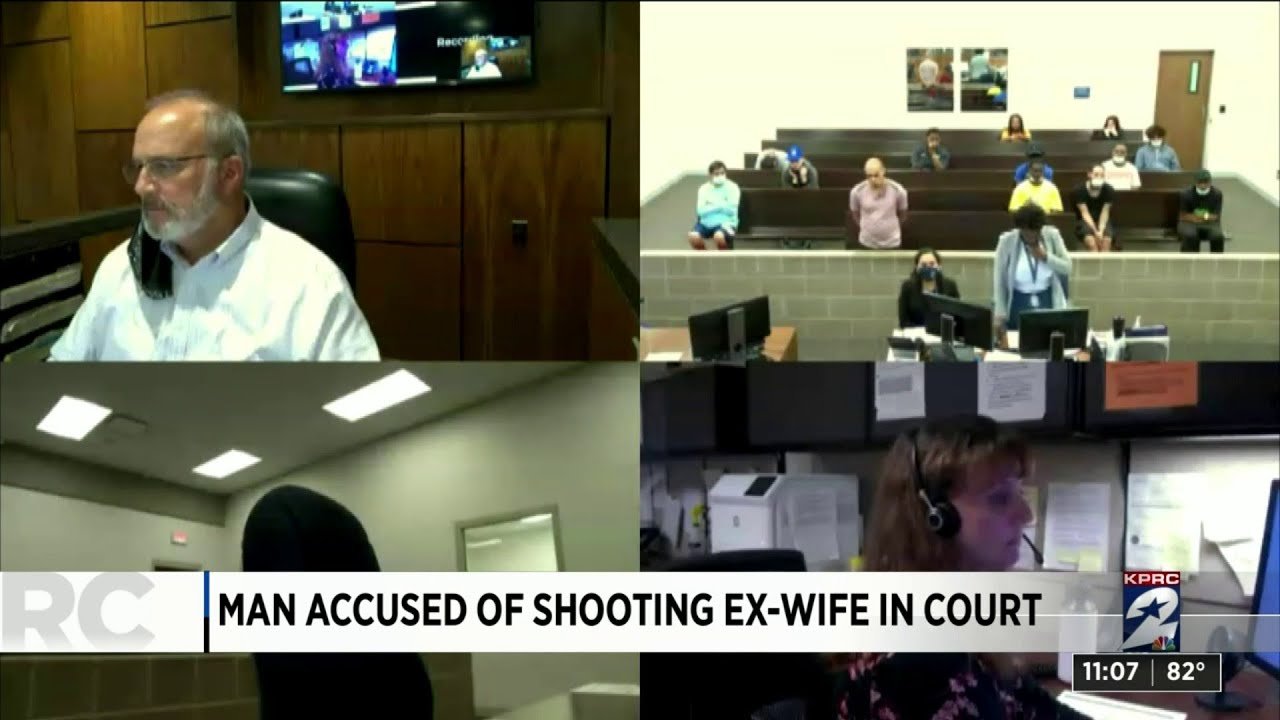 Man accused of shooting ex-wife in court - YouTube