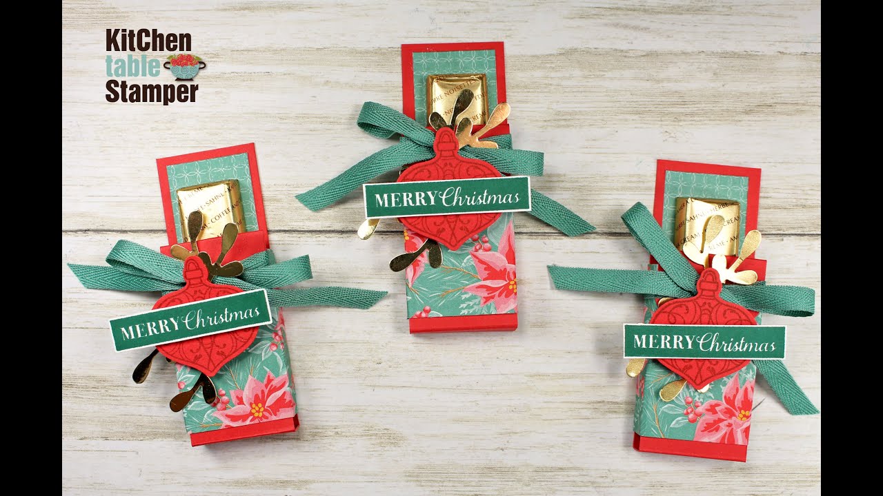 Stampin' Up! Рождественский блестящий держатель для конфет Merci. Видеоурок 1 из 2 с кухонным шта...